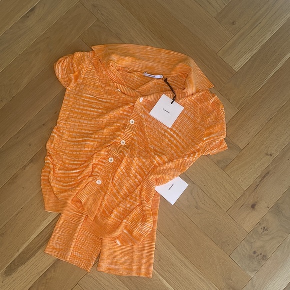 BY JOHNYY. MARLE KNIT set in Mandarin. Size S - Picture 6 of 6